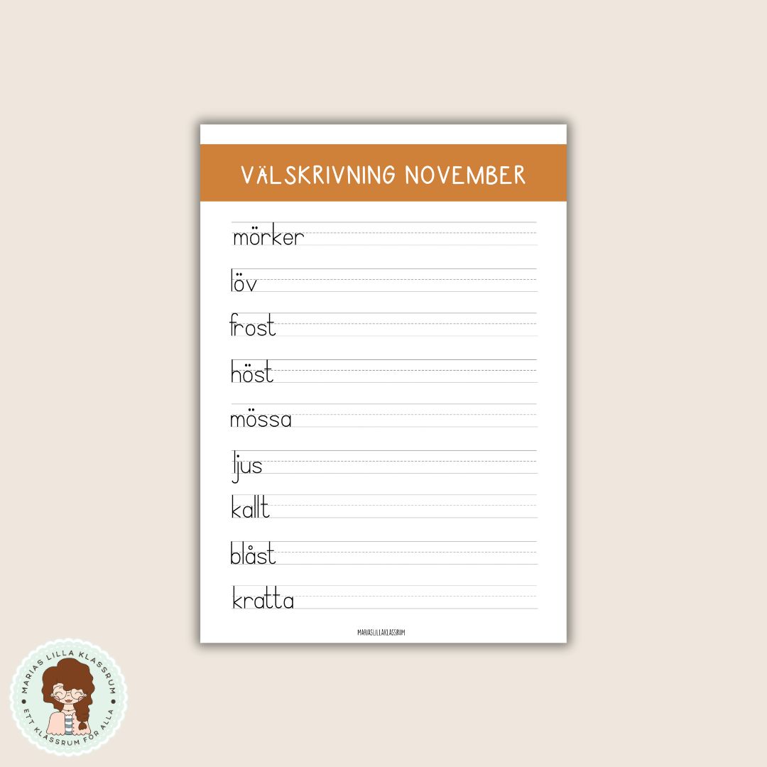 November - fakta och välskrivning