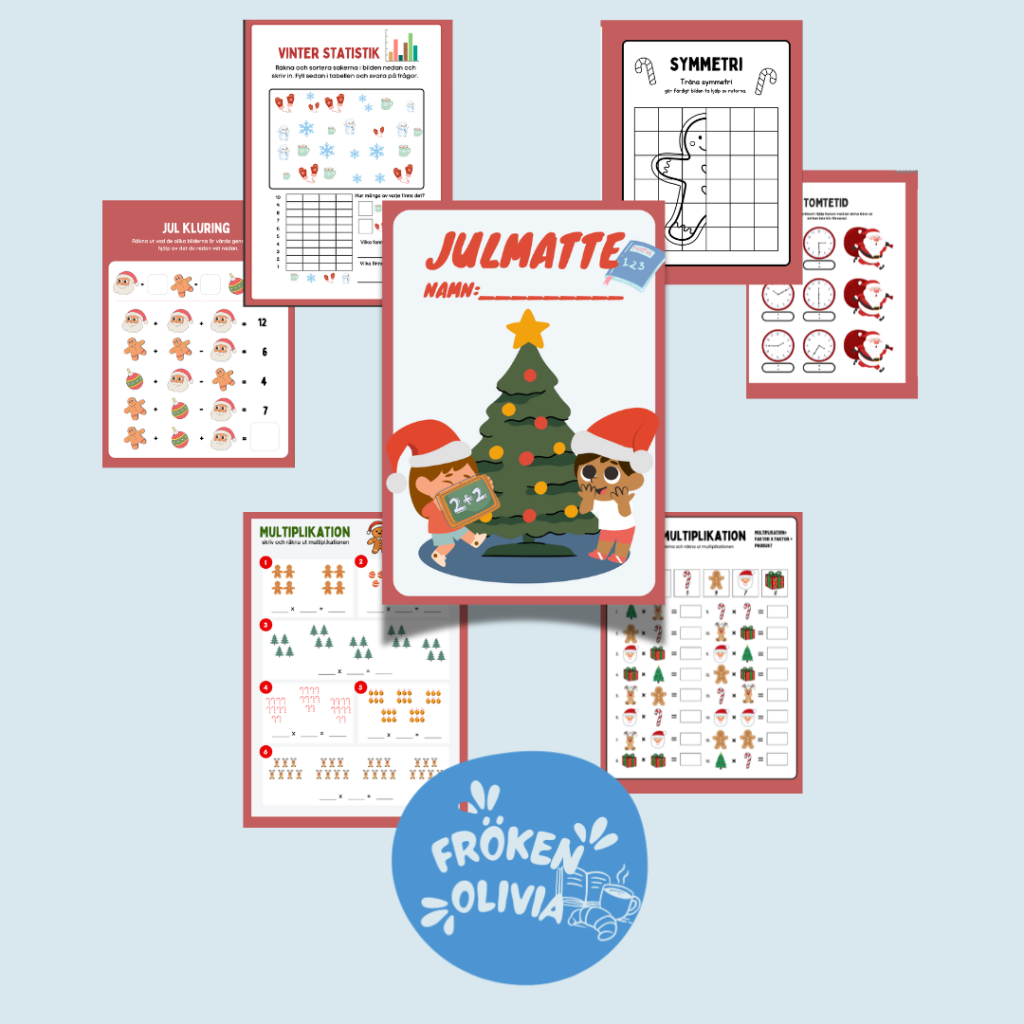 Julmatte häfte + läsbingo