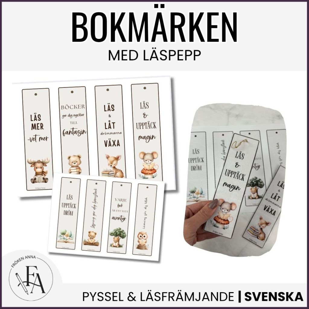 Bokmärken med läspepp