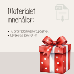 Jul – Spåra julord – 16 arbetsblad med olika ord - bild 3