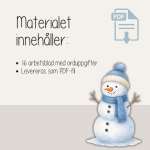 Vinter – Spåra vinterord – 16 arbetsblad med olika ord - bild 3