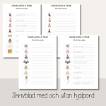 Barnboksveckan – glosor – Ord med sagotema på engelska – Flashcards och skrivblad - bild 3