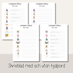 Barnboksveckan – Ordkort och skrivblad med sagotema – Träna på orden – Läs, skriv och spåra - bild 3