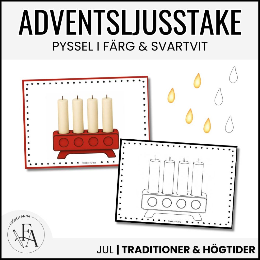 Adventsljusstake – Pyssel i färg & svartvit