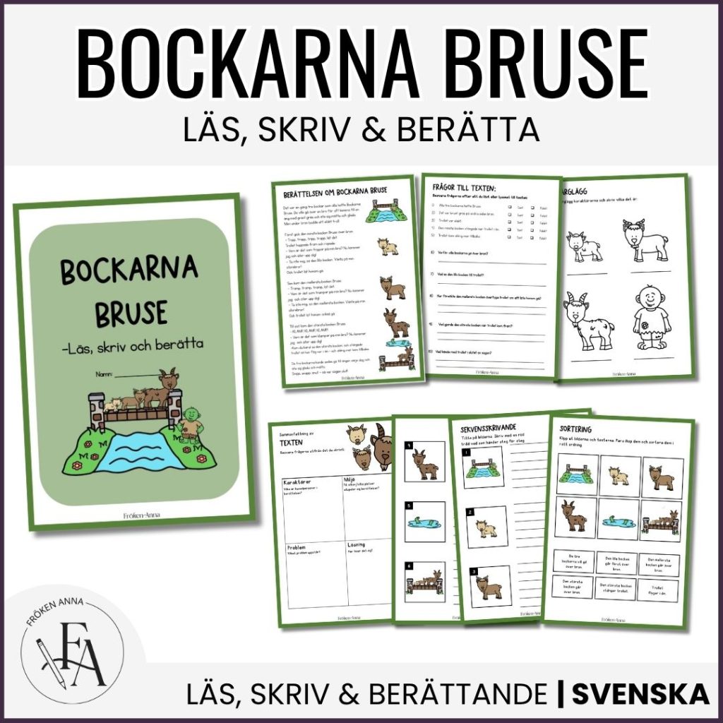 Bockarna Bruse | Arbetshäfte: Läs, skriv och berätta