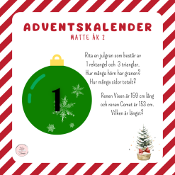 Adventskalender matte åk 2