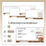 Digitala lektionspresentationer – Tid, Material, Lektionsmål, Klar? (7 färger) - bild 1