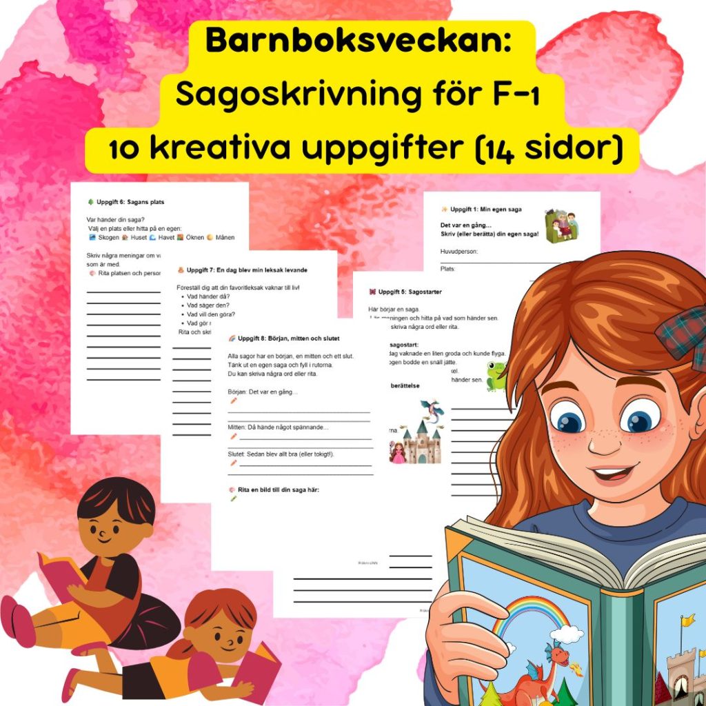 skrivträning, tränar på att läsa, skriva och berätta