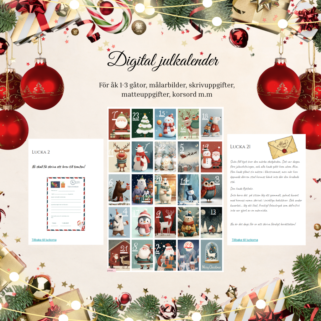 Digital julkalender åk 1-3