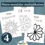 Matte-mandalas multiplikationstabellen 4, arbetsblad - bild 2