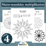 Matte-mandalas multiplikationstabellen 4, arbetsblad - bild 1