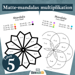 Matte-mandalas multiplikationstabellen 5, arbetsblad - bild 3