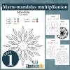 Matte-mandalas multiplikationstabellen 1, arbetsblad (5st)