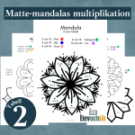 Matte-mandalas multiplikationstabellen 2, arbetsblad - bild 1