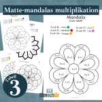 Matte-mandalas multiplikationstabellen 3, arbetsblad - bild 1