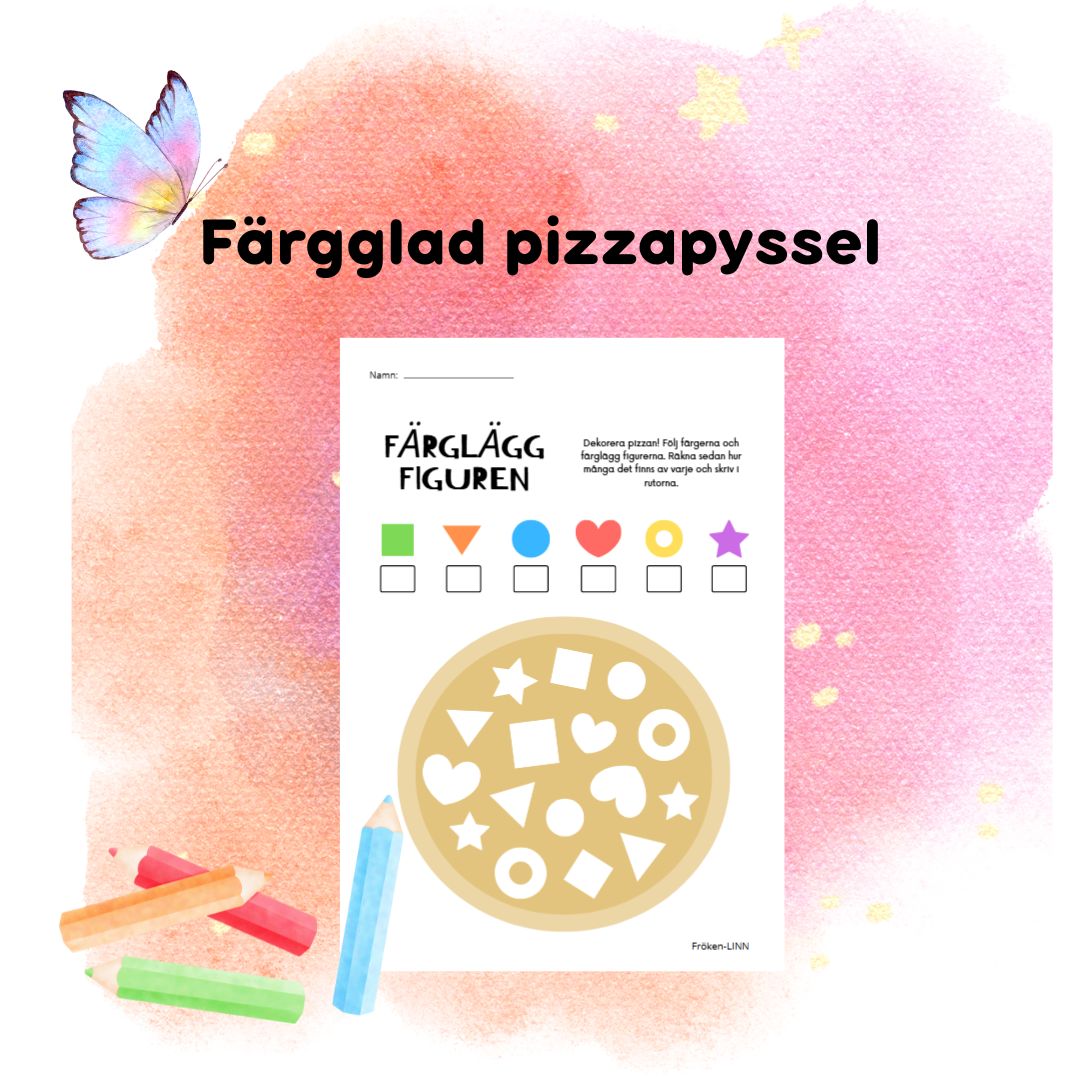 Färgglad pizzapyssel