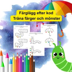 Färglägg efter kod – träna färger och mönster