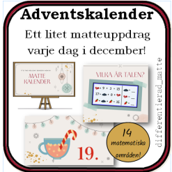 Adventskalender - korta roliga matematiska uppdrag