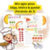 Min egen pizza – klipp, klistra, skriv & skapa! (Förskola–åk 3)