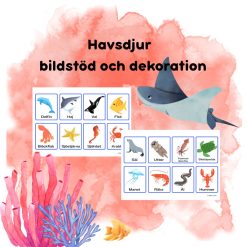 Havsdjur bildstöd och dekoration
