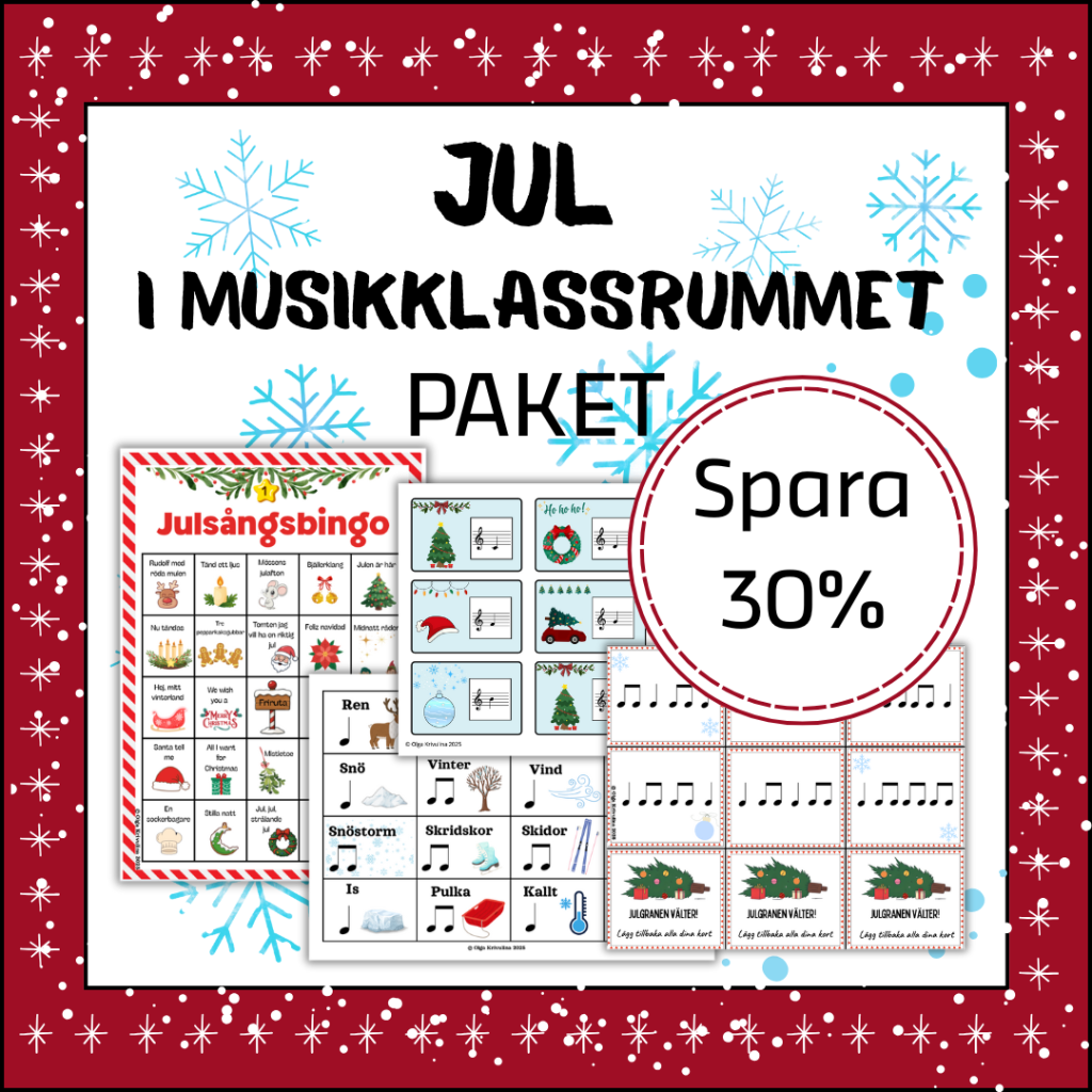 Jul i musikklassrummet – Paket