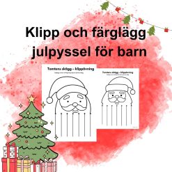 Klipp och färglägg tomtens skägg – julpyssel för barn