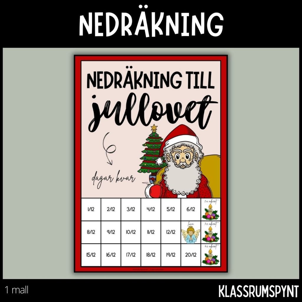 Nedräkning till jullovet