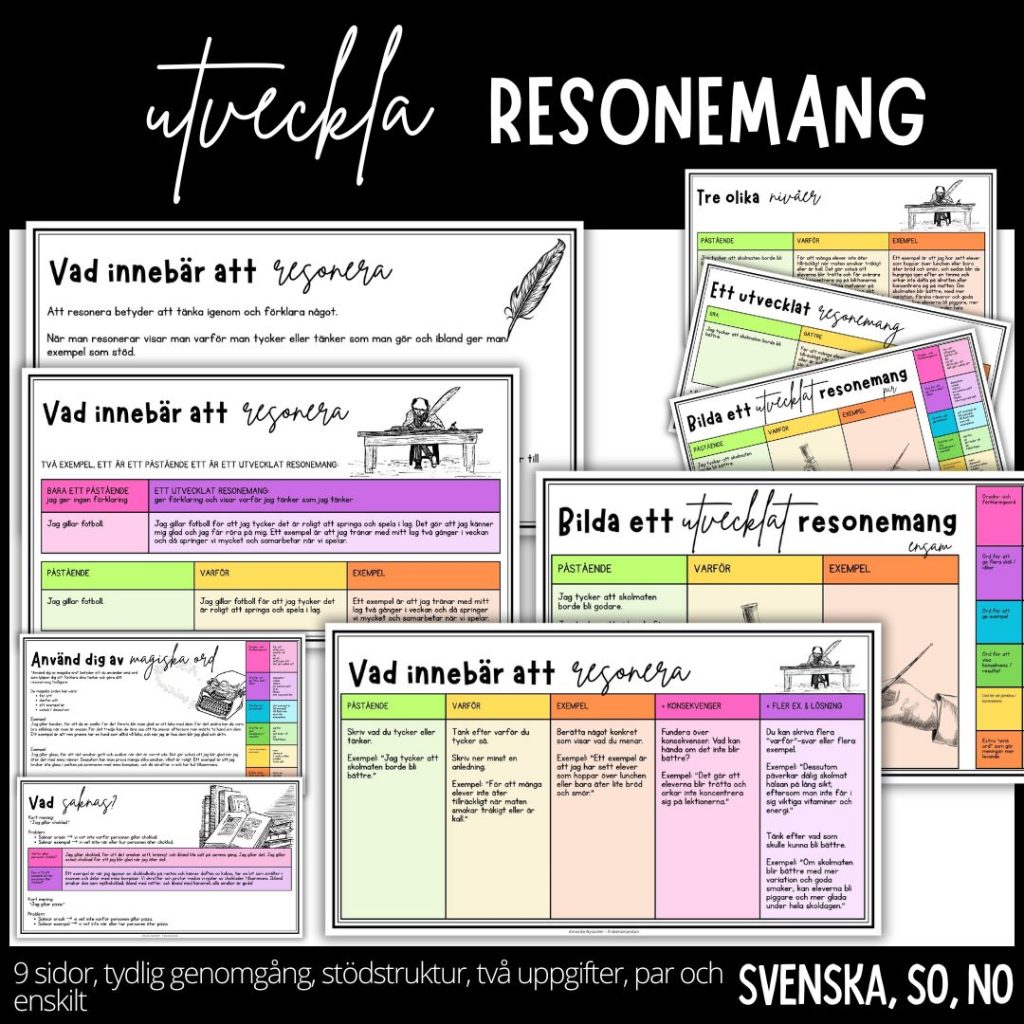 Utveckla resonemang – presentation & uppgifter