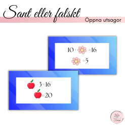 Sant eller falskt, öppna utsagor med symboler