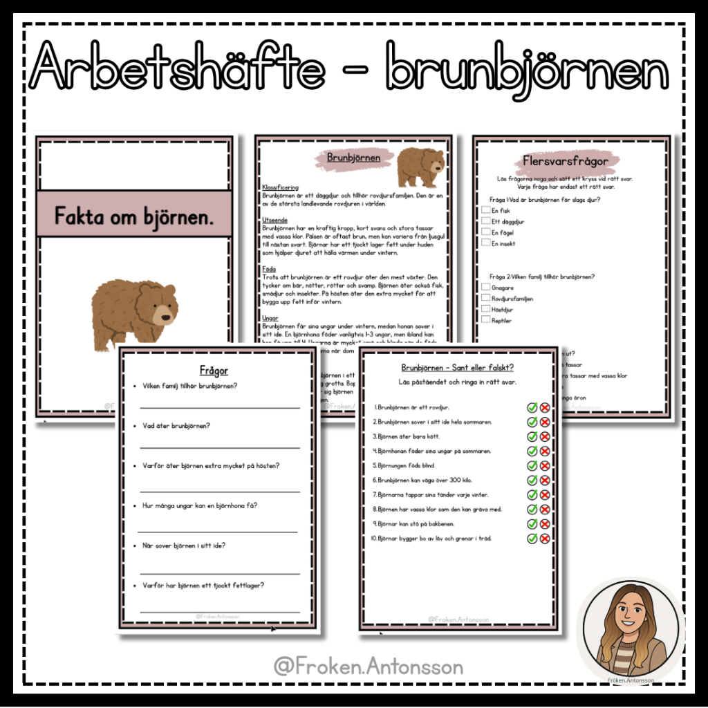 Arbetshäfte – brunbjörnen