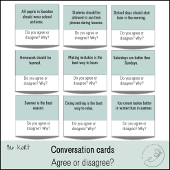 Conversation cards: Agree or disagree?