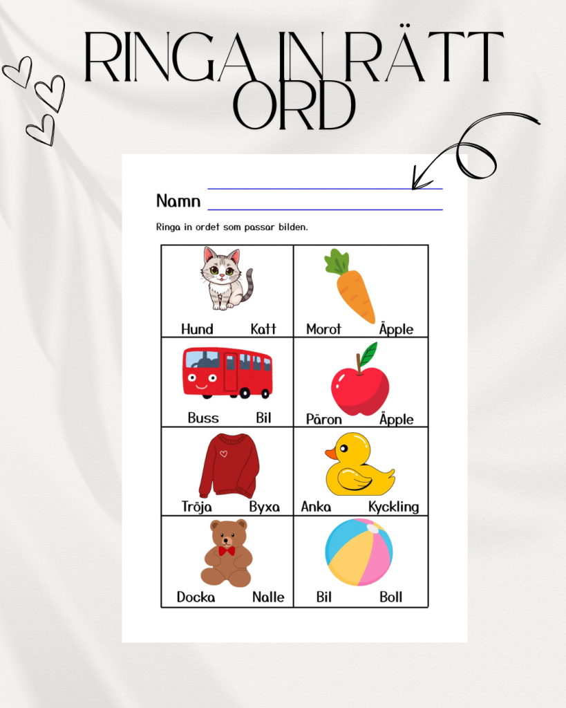 Ringa in ordet som passar bilden