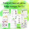 Träna att läsa och skriva, F-1, Roliga övningar