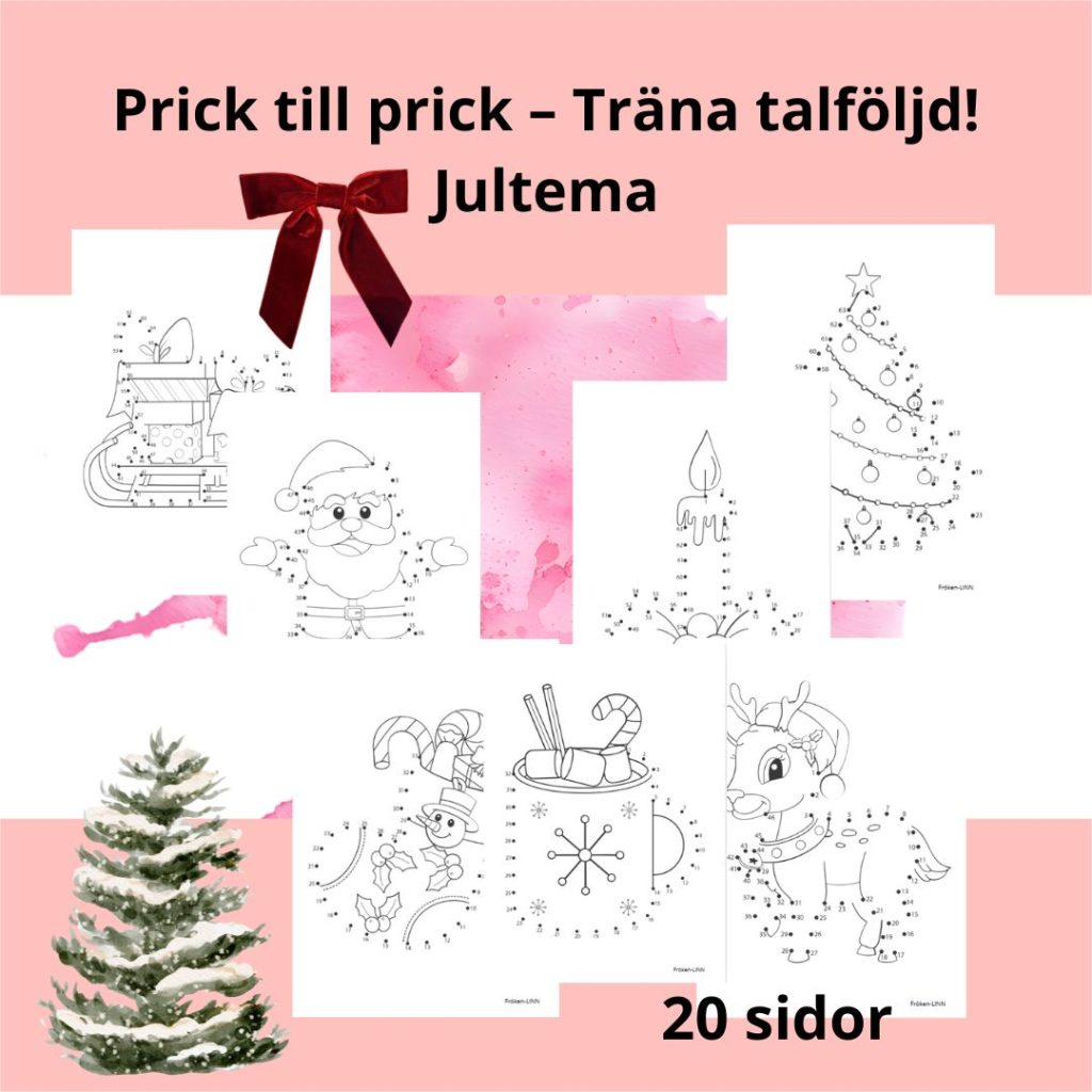 Prick till prick – Träna talföljd! JULTEMA