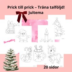 Prick till prick – Träna talföljd! JULTEMA