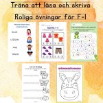 Läsa och skriva F–1 – Läs- och skrivträning med roliga övningar (9 sidor) - bild 1
