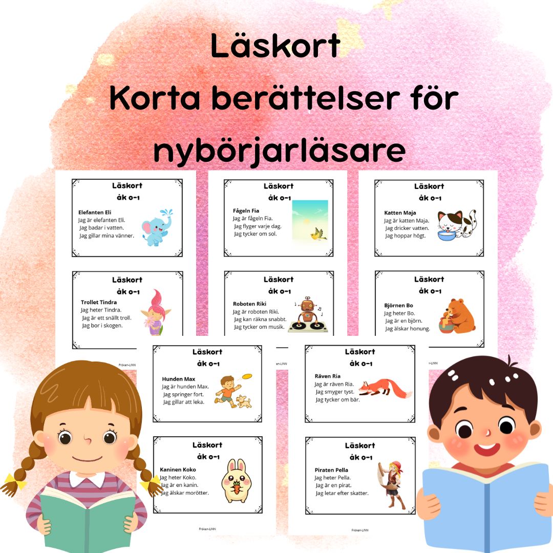 Läskort – Korta berättelser för nybörjarläsare