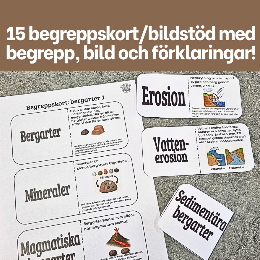 Begreppsträning Jordens yttre krafter och bergarter