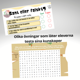 Jordens inre krafter: Begreppskort och olika övningar