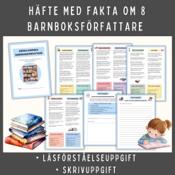 Kända barnboksförfattare, läsförståelse och kreativt skrivande för åk 2–4