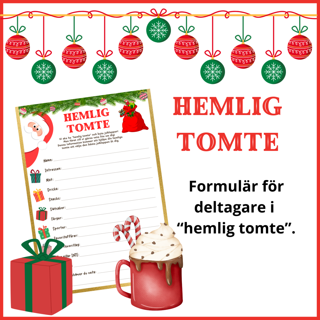 Hemlig tomte-formulär – Secret Santa