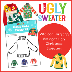 Färglägg din egen Ugly Christmas Sweater!