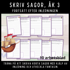 Barnboksveckan: Sagoskrivning för åk 3