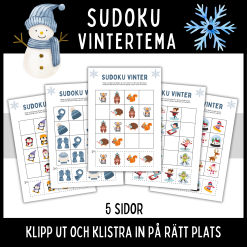 Sudokun med vintertema! 5 roliga hjärngympa-uppgifter!