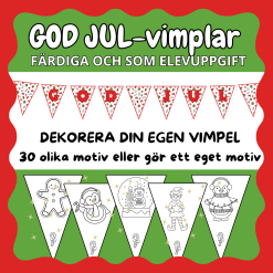 Vimplar till jul – dekorera med färdiga vimplar eller/och gör egna