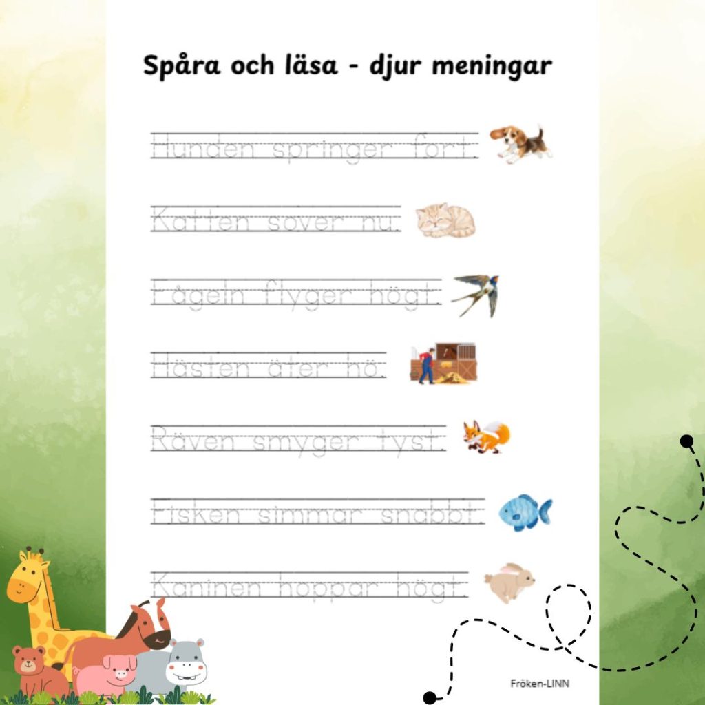 Spåra och läsa: Djur
