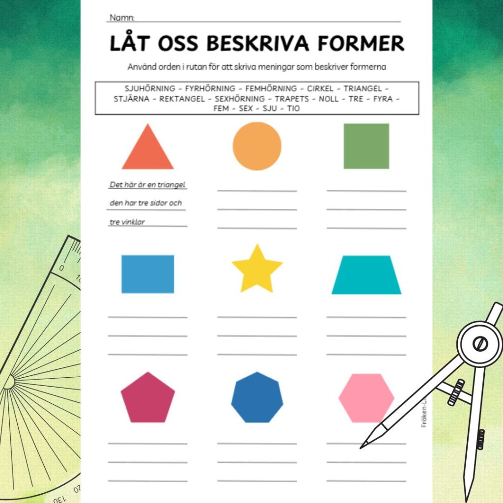 Vi övar på geometriska former
