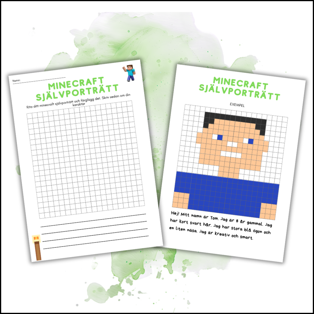 Minecraft självporträtt