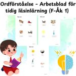 Ordförståelse – Arbetsblad för tidig läsinlärning (F–Åk 1) - bild 2