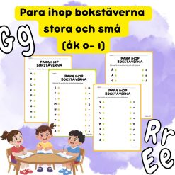 Para ihop bokstäverna – stora och små (förskoleklass & åk 1)
